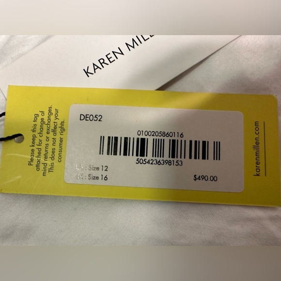 NEW Karen Millen Black Sweetheart Neckline Midi length Dress New with Tags Sz 12 - Picture 15 of 15